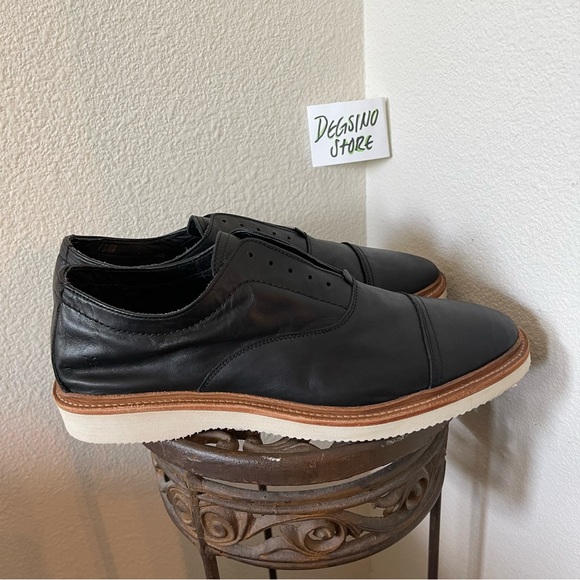 NEW Frye Paul Bal Oxford 87632 Black Leather Low Top Cap Toe Oxfords - Picture 3 of 9